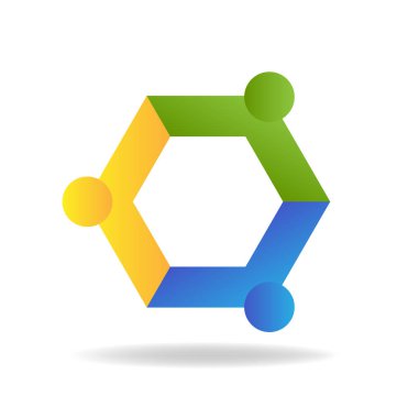 Ekip çalışması dostluk iş logo vektör tasarımı