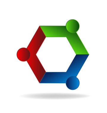 Ekip çalışması dostluk iş logo vektör tasarımı