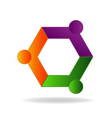 Ekip çalışması dostluk iş logo vektör tasarımı