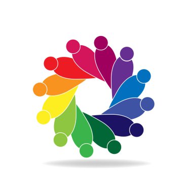 İnsanlar vektör çiçek soyut şekil