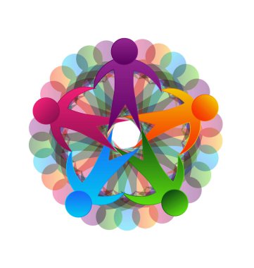 Ekip çalışması kavramı insanların grup halk vektör