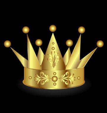 Altın taç vektör tasarımı