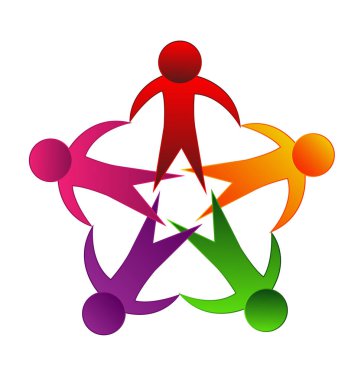 Logo çalışması insanlar birlik vektör