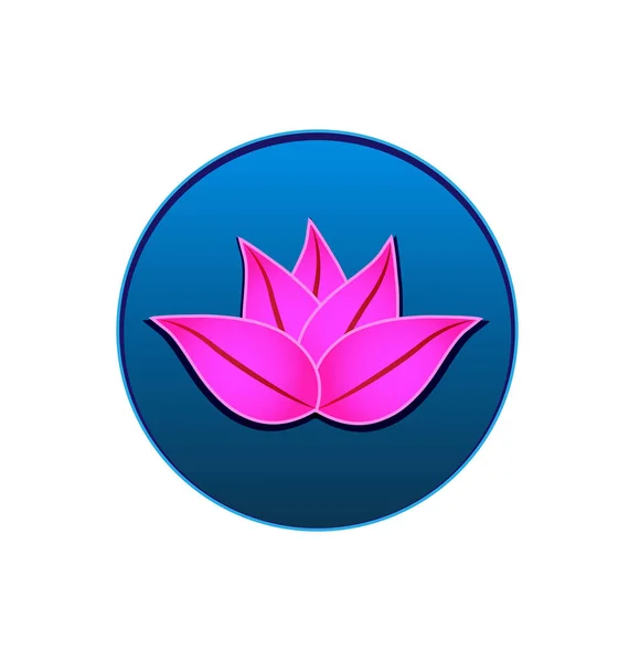 Lotus ikonen Logotypdesign tätning vektor — Stock vektor