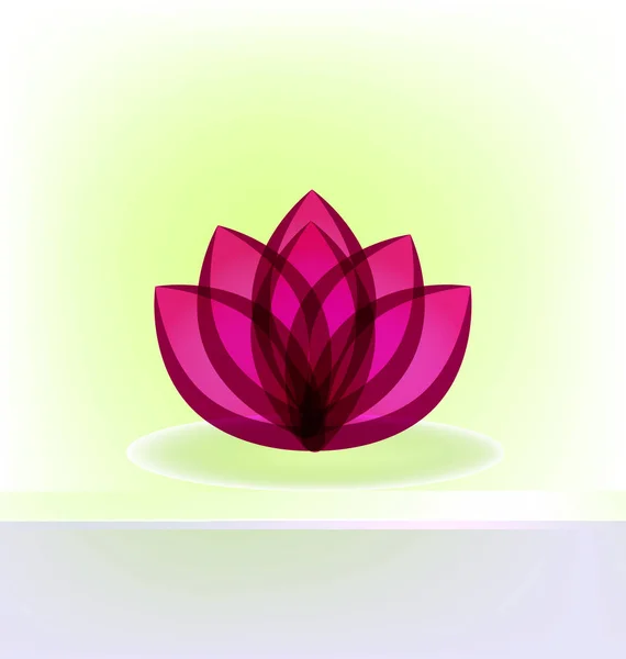 Lotus blomma kort inbjudan vektor design — Stock vektor