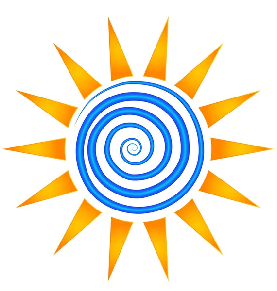 Swirly sun vector abstract — Stock Vector