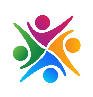 İnsanlar ekip çalışması kavramı daire grup vektör