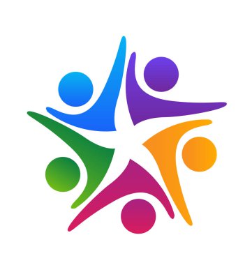 İnsanlar ekip çalışması kavramı daire grup vektör