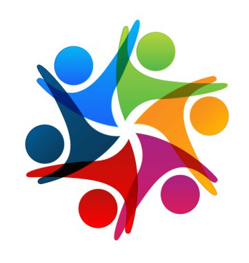 İnsanlar ekip çalışması kavramı daire grup vektör