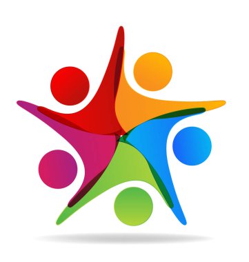 İnsanlar ekip çalışması kavramı daire grup vektör