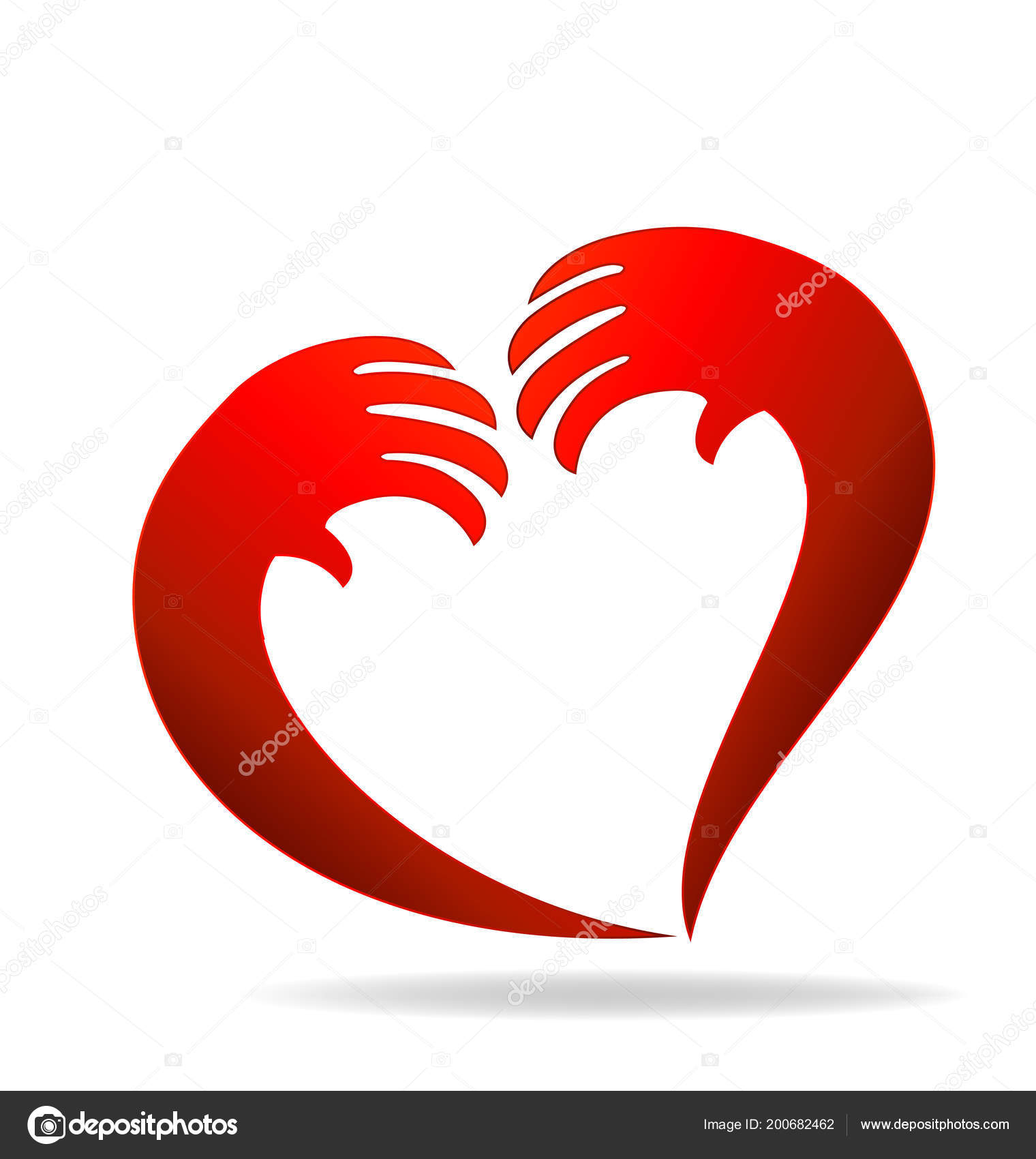 ハート バレンタイン アイコン ロゴを表す手 ストックベクター C Keviz