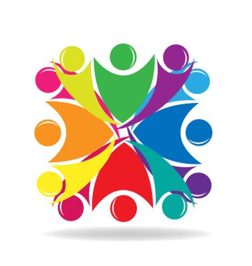 Bir sosyal grup, tartışma vektör simge insanlarda ekip çalışması