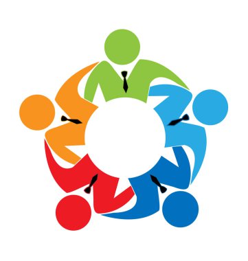 Profesyonel iş adamı takım vektör logo simge