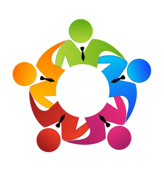 Icône de logo vectoriel d'équipe d'homme d'affaires professionnel — Image vectorielle