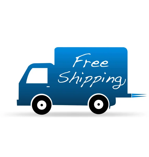 Envío gratis camión entrega icono vector — Vector de stock