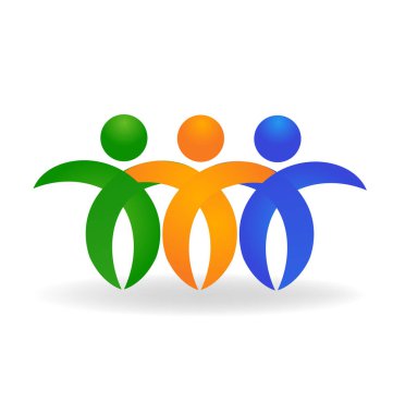 Dostluk sarılmak logo vektör