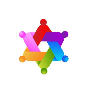 Logo şerit takım çalışması insanlar sembol simge