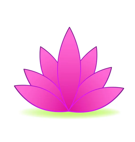 Rosa lotus blomma Logotypdesign — Stock vektor