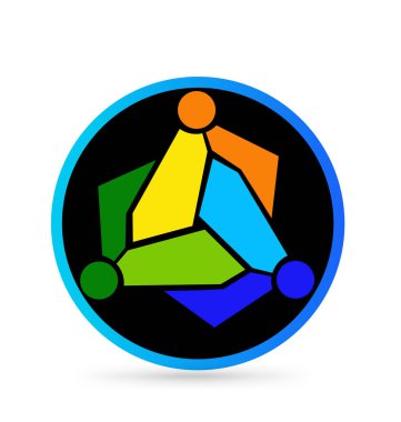 Soyut insanlar simgesi vecto tasarım ekibinin