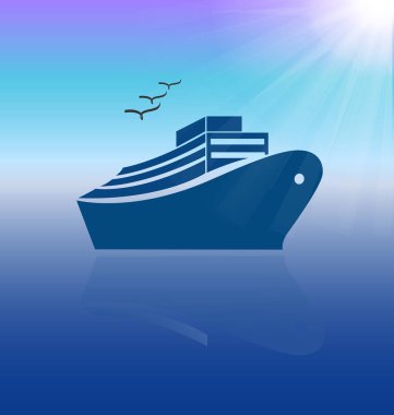 Cruise seyahat etmek simge vektör arka plan