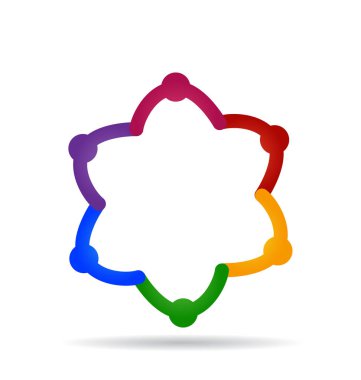 Bakım topluluk grup çalışması insan simgesi