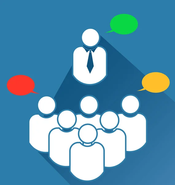 Ikona skupiny obchodní týmové schůzky — Stockový vektor