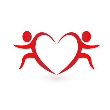 Sevgililer s gün kalp, kaç kişi, vektör simgesi