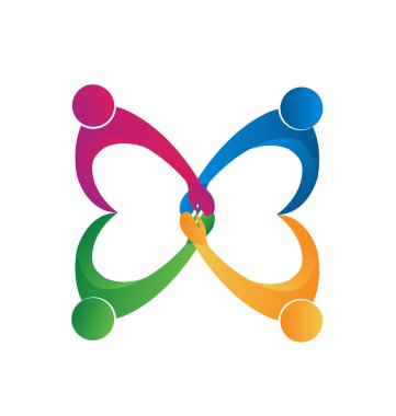 Ekip çalışması dostluk insanlar logosu