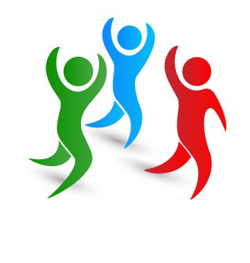 Ekip çalışması dostluk insanlar logosu