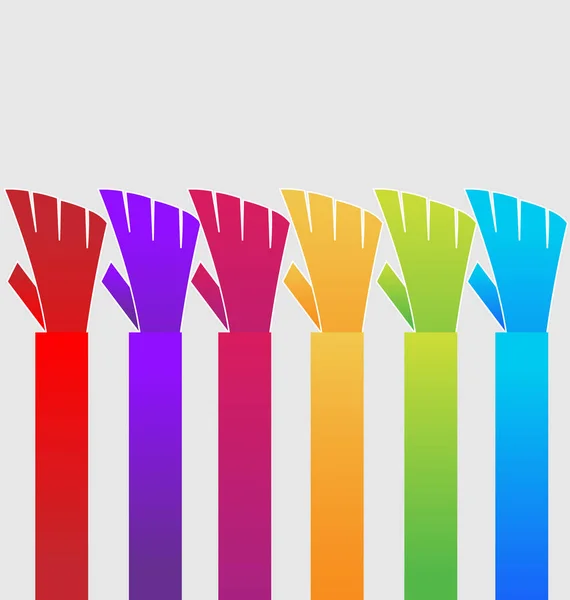 Gruppenhandschlag, Menschen Hände Vektor-Symbol — Stockvektor