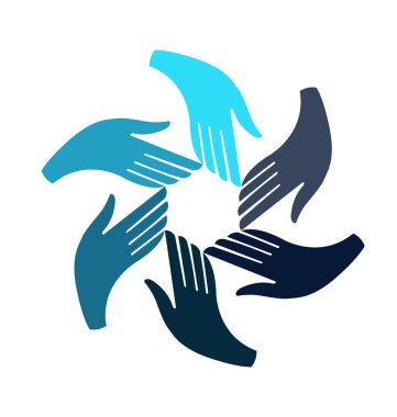 Ekip çalışması el vektör yardım