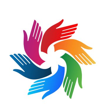 Ekip çalışması el vektör yardım