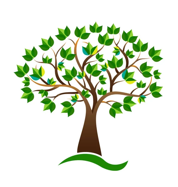 Ekologi vektor pohon lingkungan - Stok Vektor