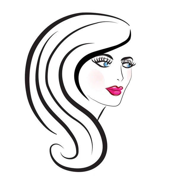Όμορφη γυναίκα μαλλιά salon διάνυσμα — Διανυσματικό Αρχείο