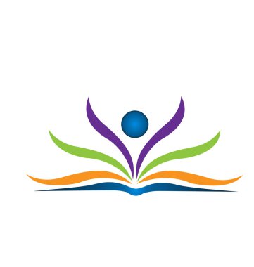 Okuma bir kitap, başarılı insanlar, vektör