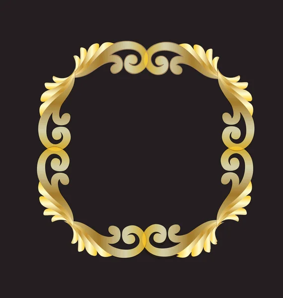 Gold vintage frame vector — Stock Vector