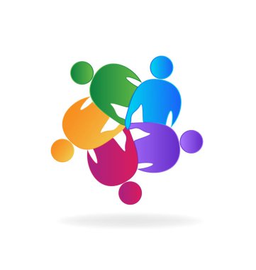 5 kişi, ekip çalışması topluluk vektör