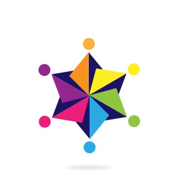 Yıldız takım çalışması insanlar vektör