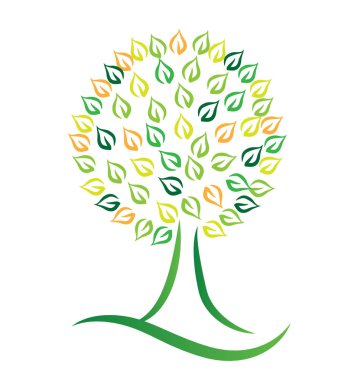 Çevre ağaç sanat vektör tasarımı