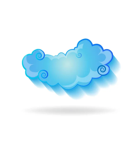 Vecteur de nuages isolé — Image vectorielle