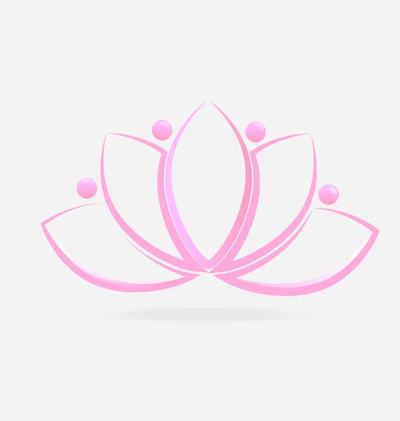 Roze lotus plant vector — Stockvector