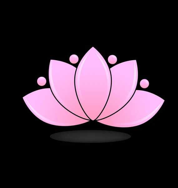 Vecteur de plante de lotus rose — Image vectorielle
