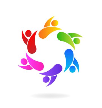 Mutlu insanlar takım grup vektör