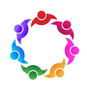 Ekip çalışması ortaklık ve işbirliği simge vektör