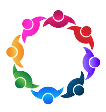 Ekip çalışması ortaklık ve işbirliği simge vektör