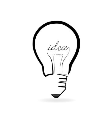 Ampul yaratıcı bir fikir vektör