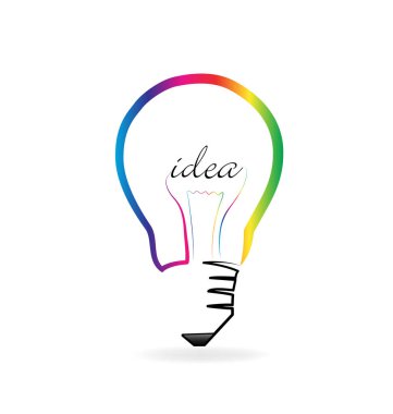 Ampul yaratıcı bir fikir vektör