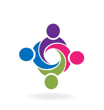 Ekip çalışması nano çalışma insanlar simge vektör