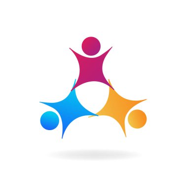 Neşeli oynak çocuk okul grubu, simge