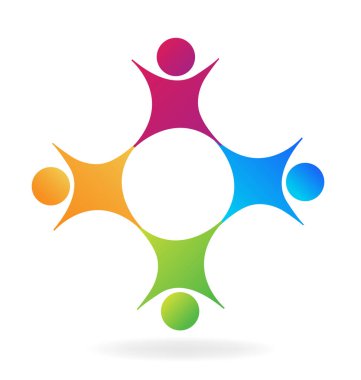 Neşeli oynak çocuk okul grubu, simge